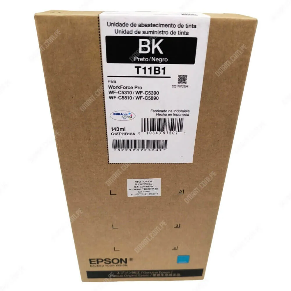 TINTA EPSON T11A1 NEGRA COMPATIBLE CON WF-C5310/C5810/C5390/C5890